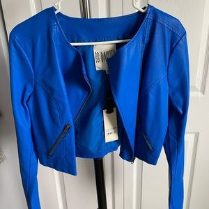 BB Dakota Blue Leather Jacket